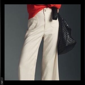 Anthropologie Maeve The Colette Cropped Wide-Leg Pants size 32